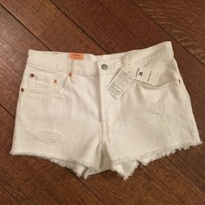 501 White Cutoff Shorts